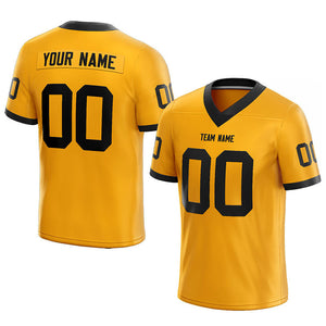 customized  authentic football jersey yellow-black