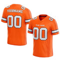 customized  authentic football jersey orange white-black mesh