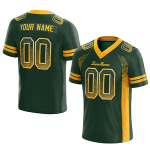 custom authentic drift fashion football jersey green-yellow mesh