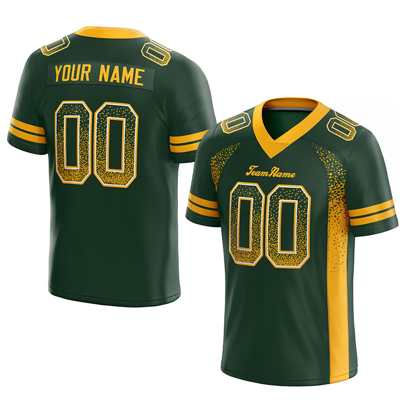 custom authentic drift fashion football jersey white-green mesh