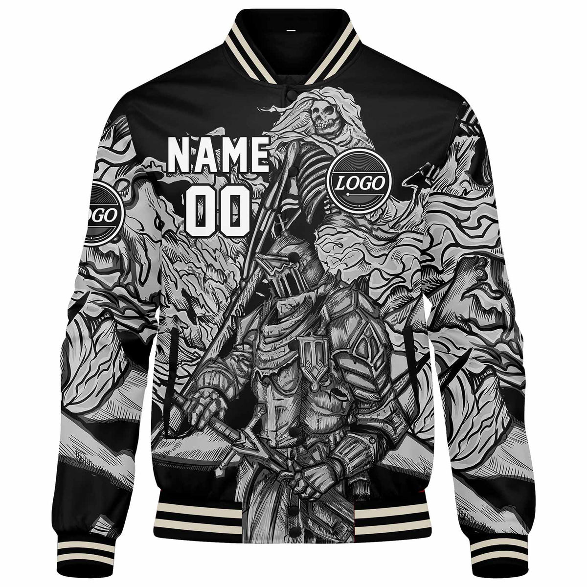 Chaqueta universitaria personalizada estilo Letterman para hombres-mujeres y jóvenes-color gris