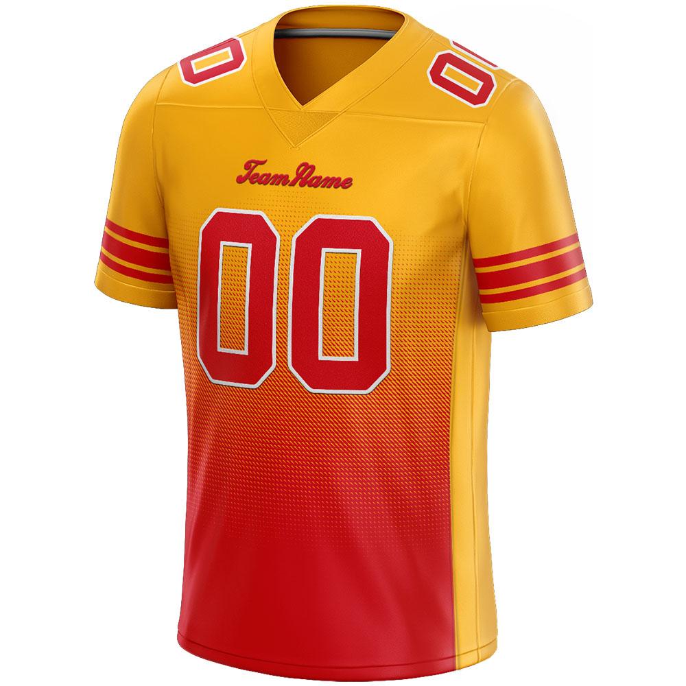 custom authentic gradient fashion football jersey white-red-yellow