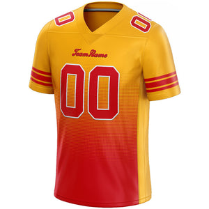 custom authentic gradient fashion football jersey yellow-red-white