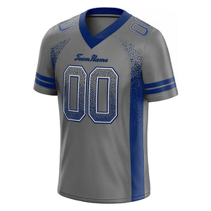 custom authentic drift fashion football jersey gray-royal mesh