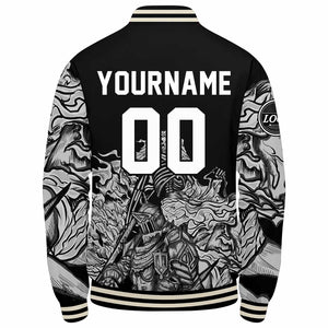 Chaqueta universitaria personalizada estilo Letterman para hombres-mujeres y jóvenes-color gris