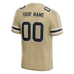 custom authentic football jersey burgundy-yellow mesh
