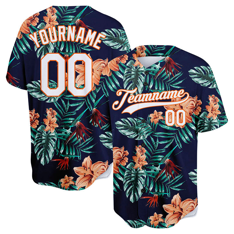 custom full print design authentic rainforest baseball jersey