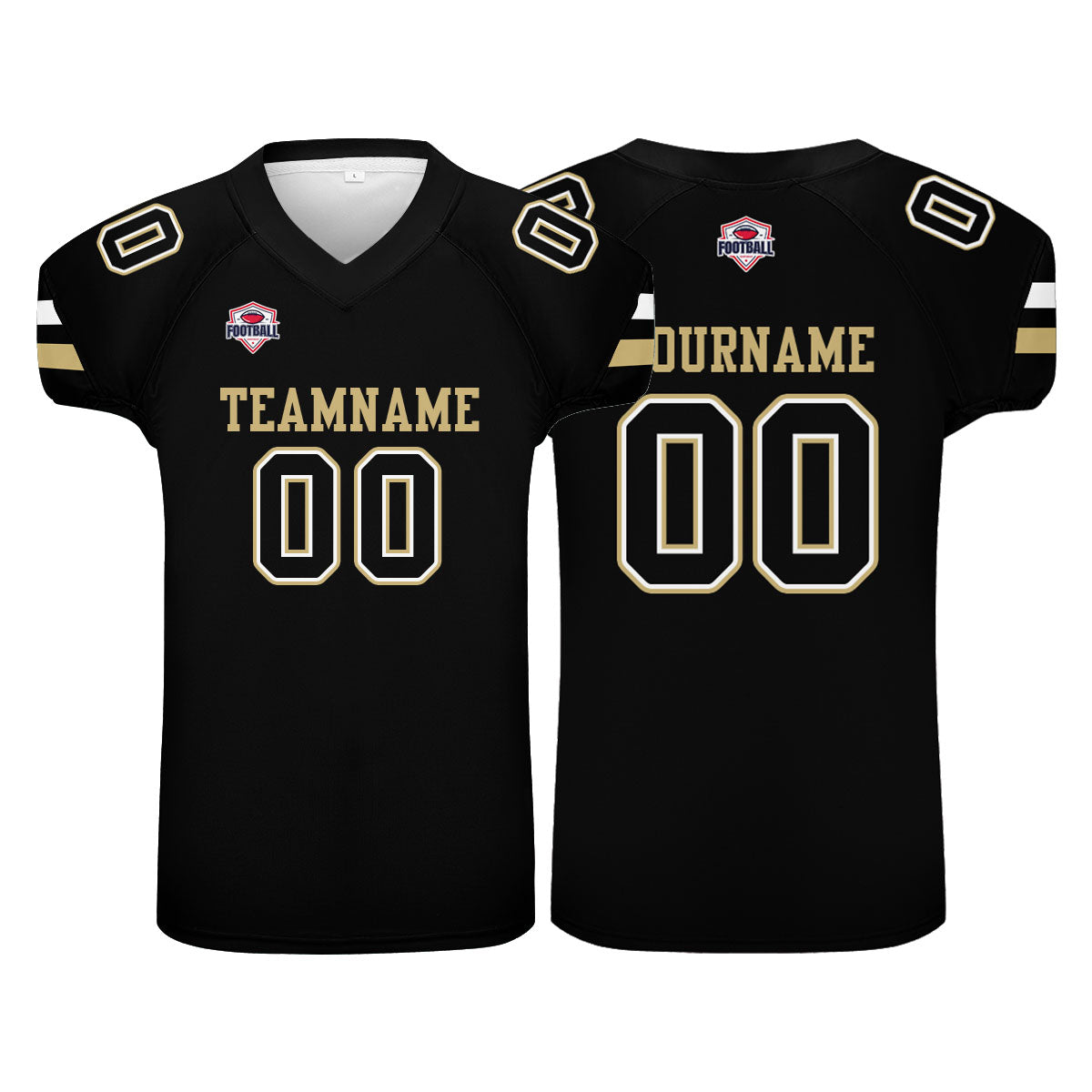 Camiseta de fútbol personalizada con nombre y número del equipo impresos