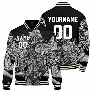 Chaqueta universitaria personalizada estilo Letterman para hombres-mujeres y jóvenes-color gris