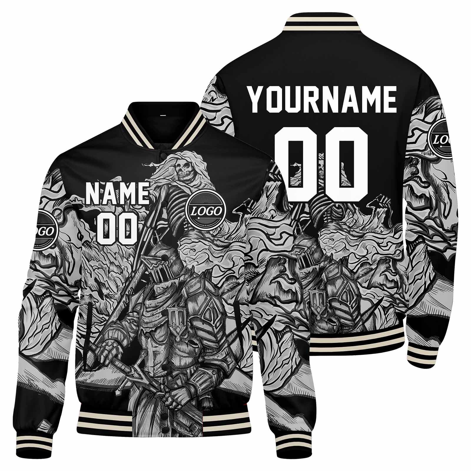 Chaqueta universitaria personalizada estilo Letterman para hombres-mujeres y jóvenes-color gris