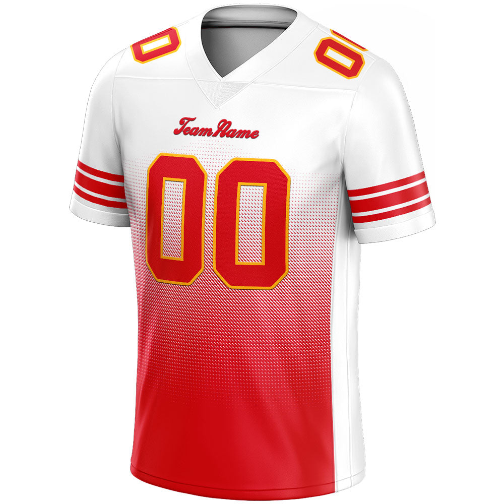 custom authentic gradient fashion football jersey yellow-red-white