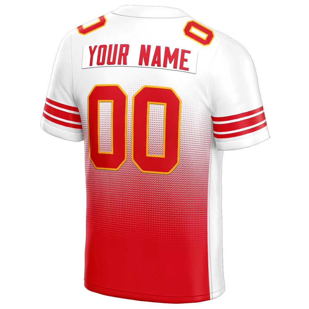 custom authentic gradient fashion football jersey white-red-yellow