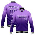 Chaqueta universitaria personalizada estilo Letterman para hombres-mujeres y jóvenes-color morado