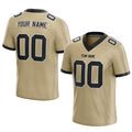 custom authentic football jersey gold-black white mesh