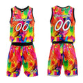 Uniforme de baloncesto personalizado con plumas-estampado con tu logotipo-nombre y número