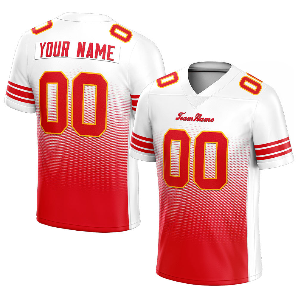 custom authentic gradient fashion football jersey yellow-red-white
