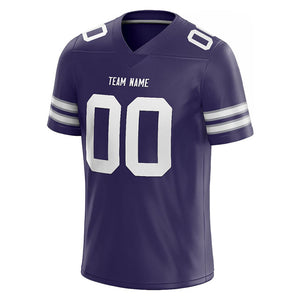 customized  authentic football jersey pruple-white