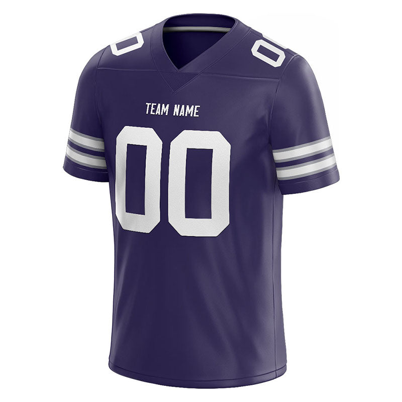 customized  authentic football jersey pruple-white