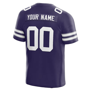 customized  authentic football jersey pruple-white