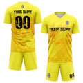 custom soccer set jersey kids adults personalized soccer yellow