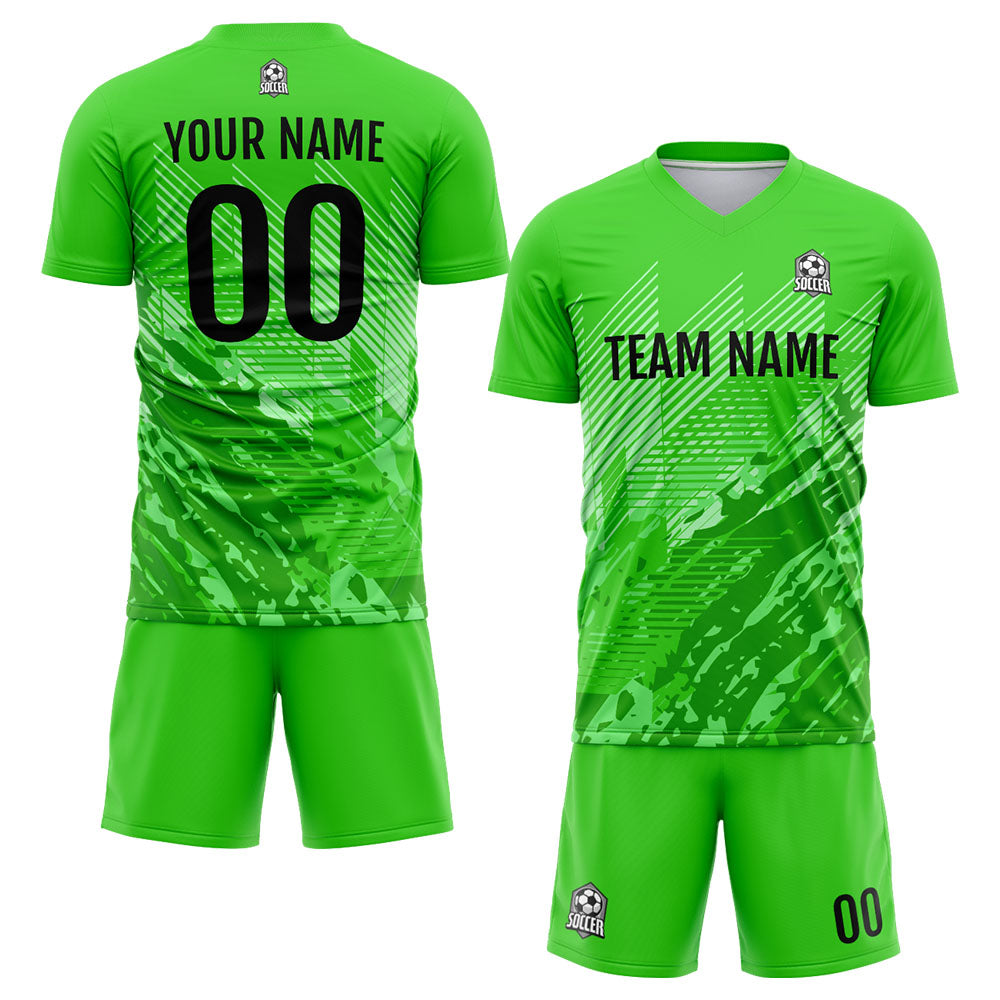 Uniforme de fútbol personalizado para niños y adultos & conjunto personalizado de camiseta verde