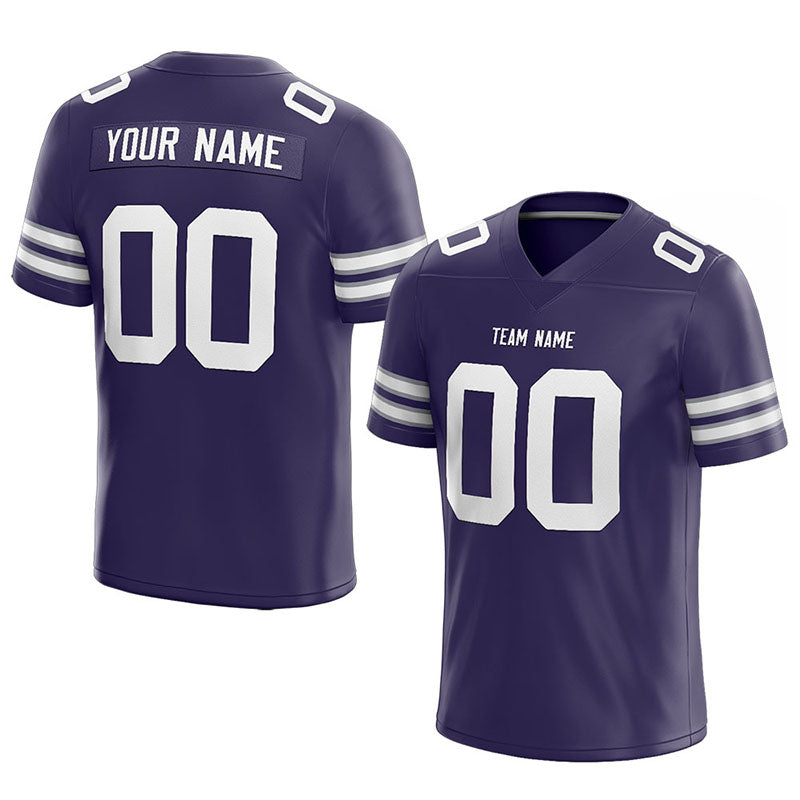 customized  authentic football jersey pruple-white