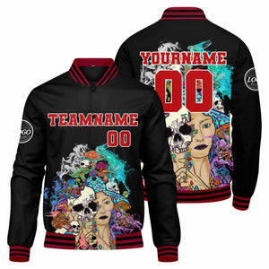 Chaqueta universitaria personalizada estilo Letterman para hombres-mujeres y jóvenes-color rojo
