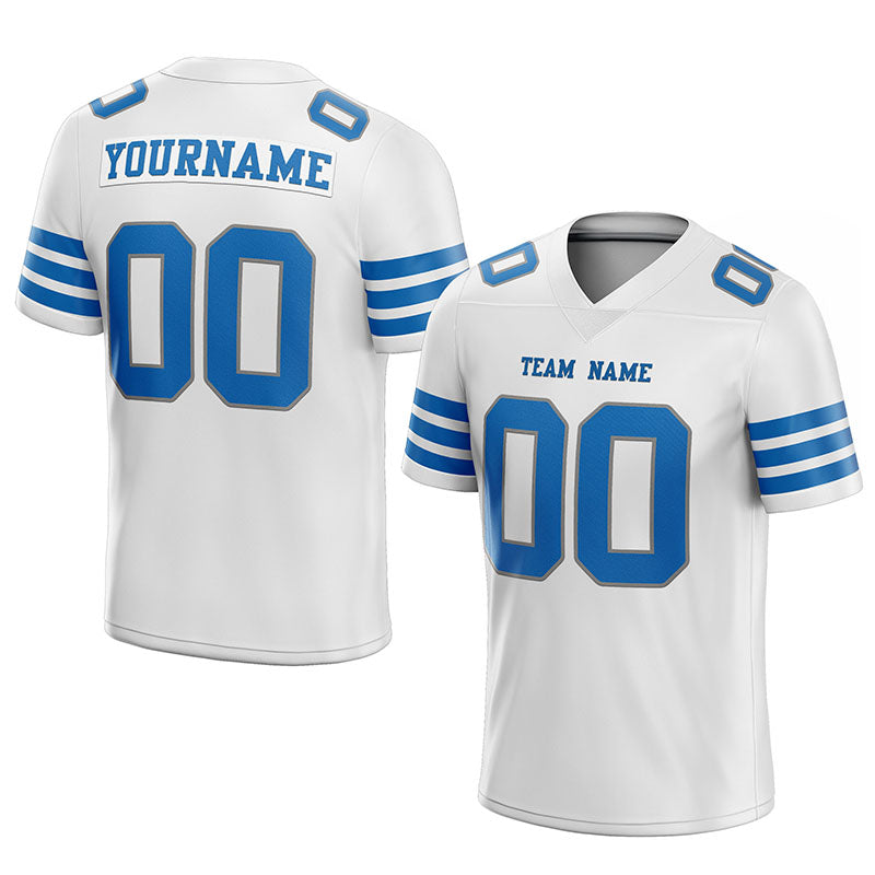 custom authentic football jersey powder blue gray mesh