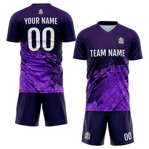 Uniforme de fútbol personalizado & camiseta para niños y adultos & conjunto personalizado & camiseta morada