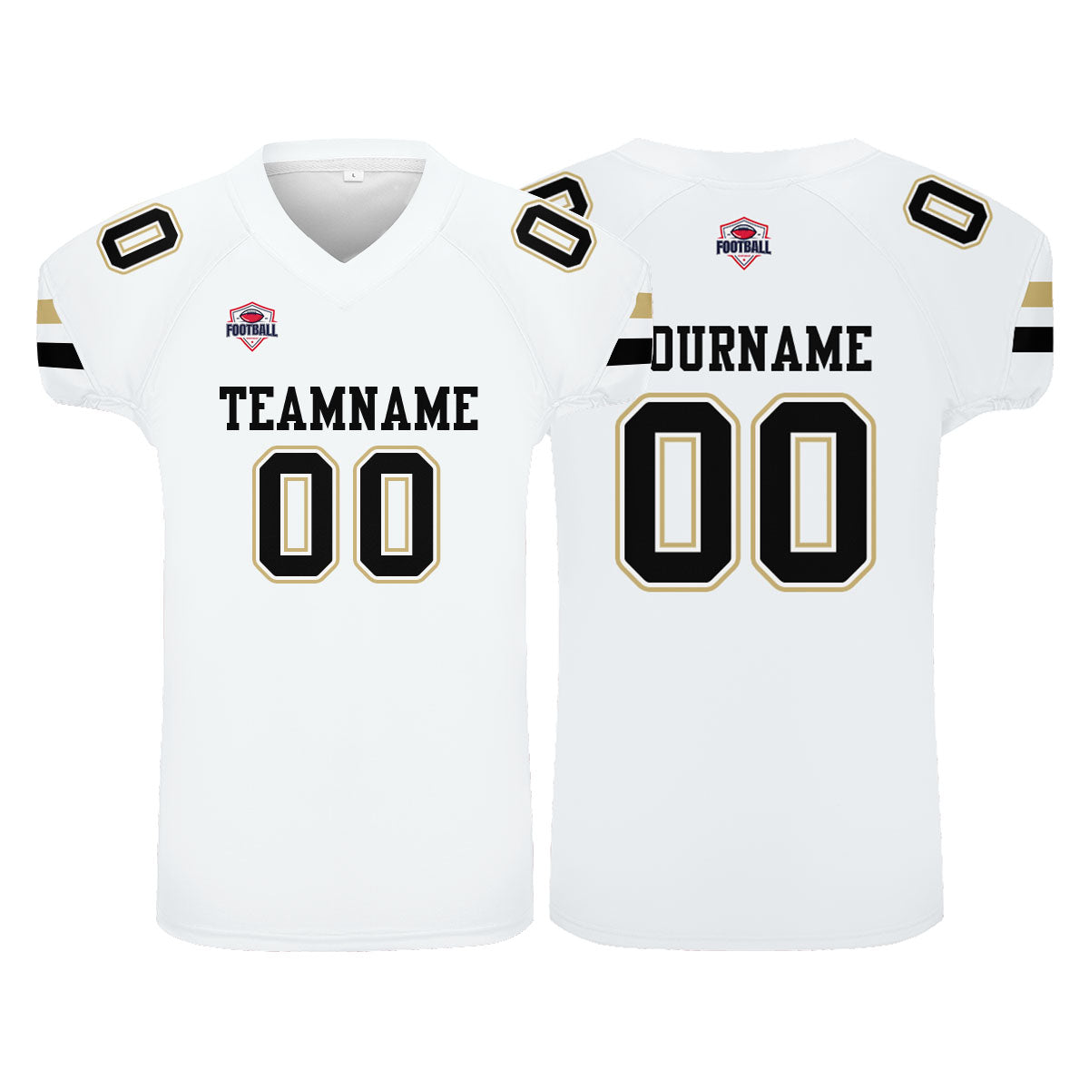 Camiseta de fútbol personalizada con nombre y número del equipo impresos