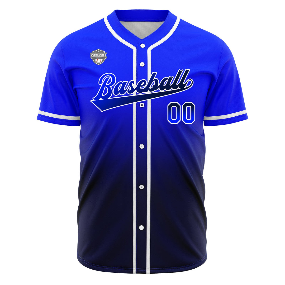 Camisetas de béisbol personalizadas con degradado nombre número y logotipo