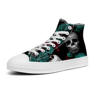 Resalta tu estilo con las zapatillas de lona de caña media Skeleton para hombre y mujer