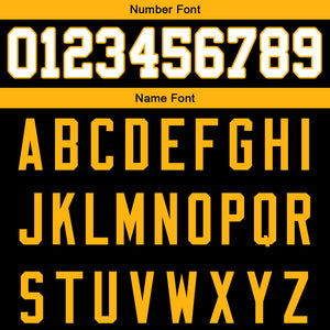 custom authentic gradient fashion football jersey yellow-black