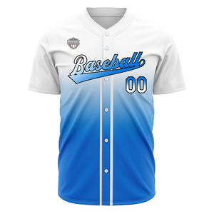 Camisetas de béisbol personalizadas con degradado nombre número y logotipo