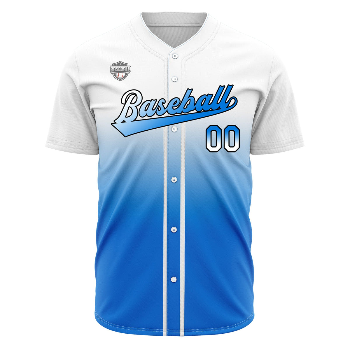Camisetas de béisbol personalizadas con degradado nombre número y logotipo