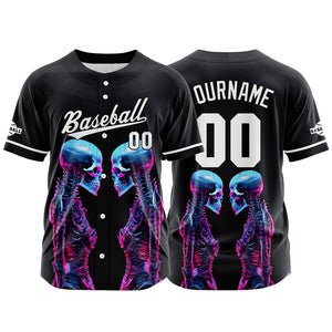 Camiseta de béisbol personalizada para hombres mujeres ni?os y jóvenes con bordados y estampados en color azul