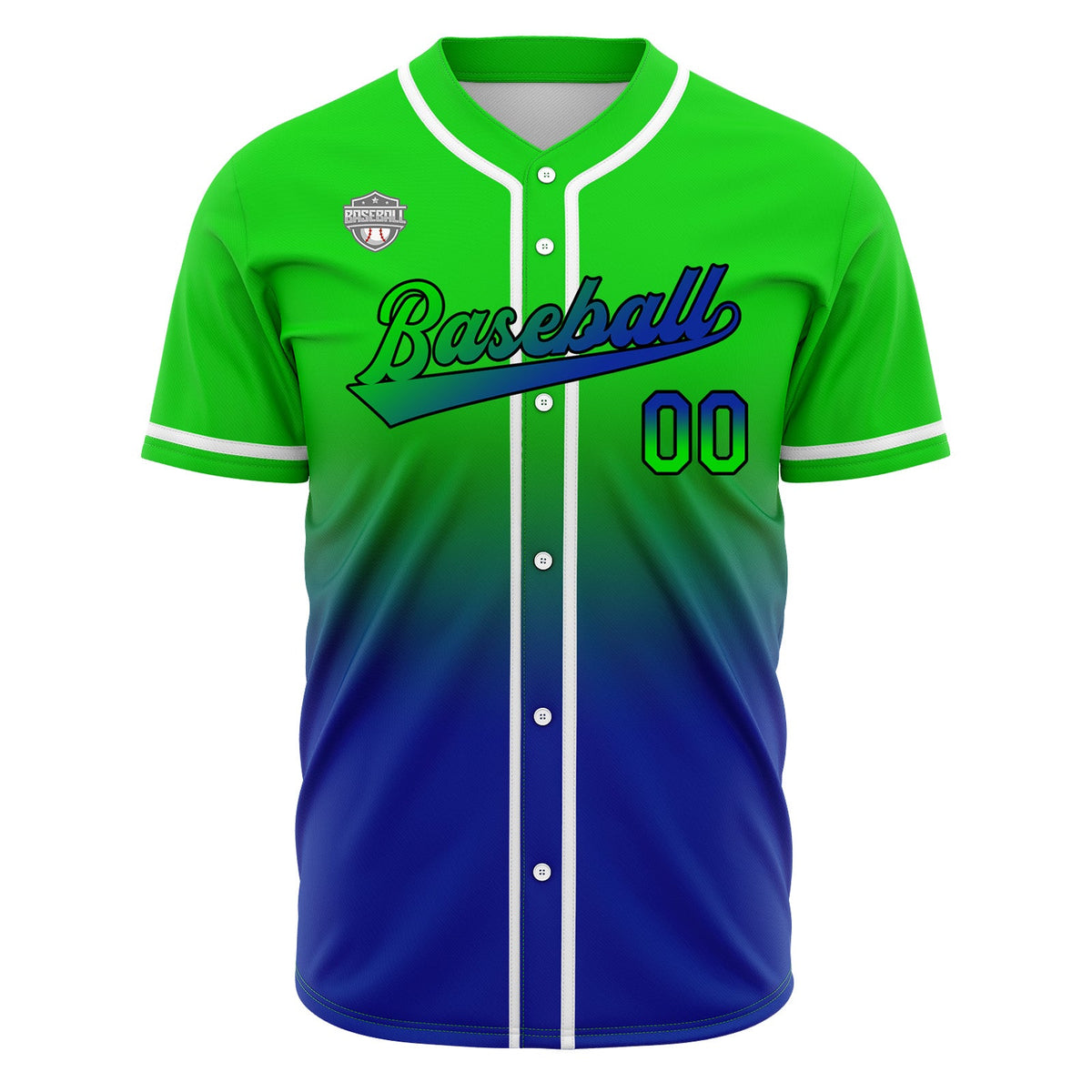 Camisetas de béisbol personalizadas con degradado nombre número y logotipo
