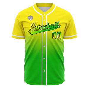 Camisetas de béisbol personalizadas con degradado nombre número y logotipo