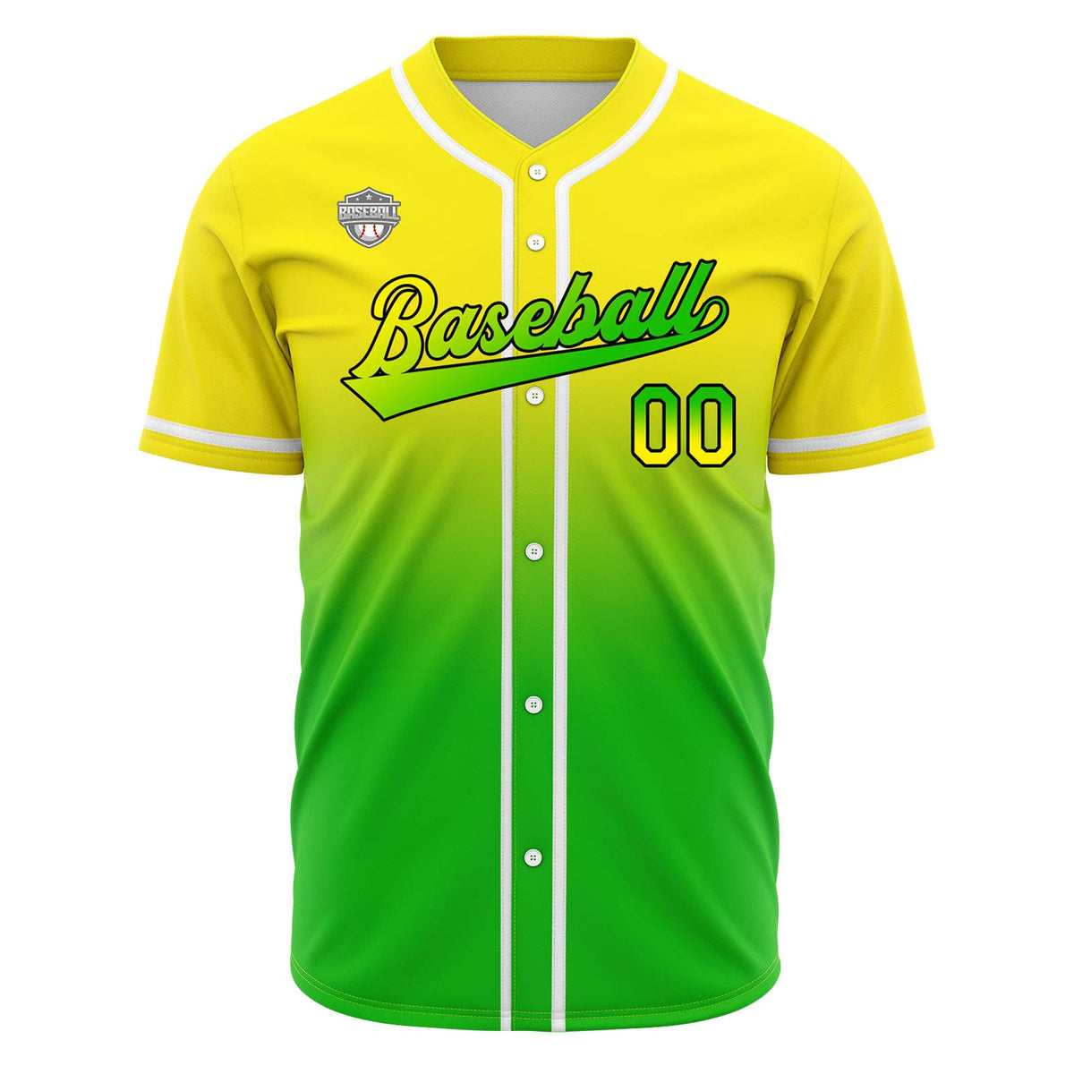 Camisetas de béisbol personalizadas con degradado nombre número y logotipo
