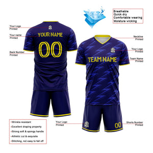 custom soccer uniform jersey kids adults personalized set jersey shirt blue