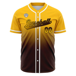 Camisetas de béisbol personalizadas con degradado nombre número y logotipo