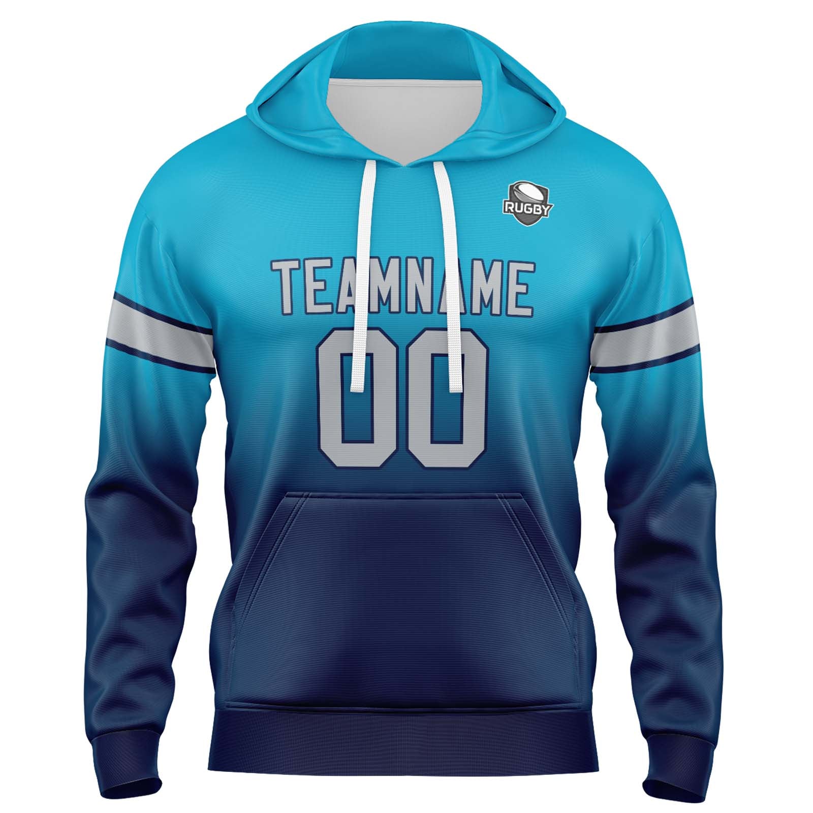 Sudadera con capucha personalizada con degradado para hombre-mujer-niña o niño Imprime tu logotipo-nombre o número