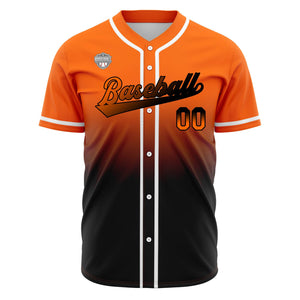 Camisetas de béisbol personalizadas con degradado nombre número y logotipo