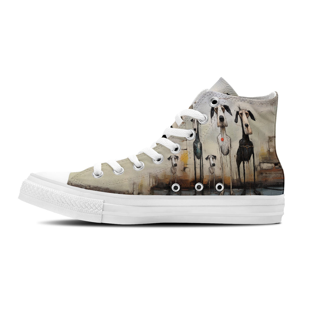 Resalta tu estilo con las zapatillas de lona de media caña para hombre y mujer Dog