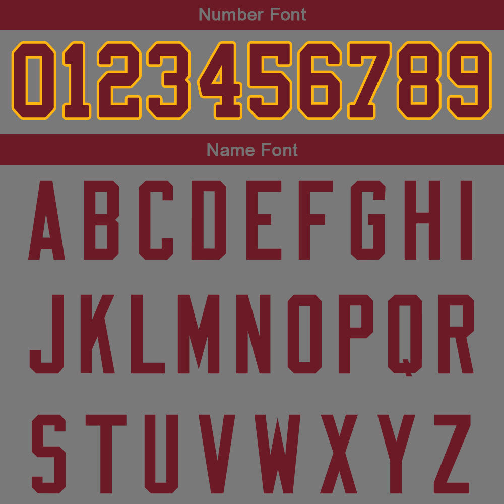 custom authentic gradient fashion football jersey gray-burgundy