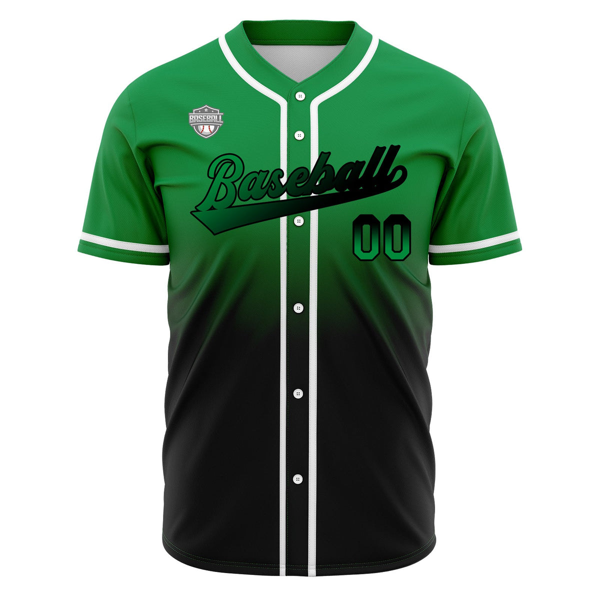 Camisetas de béisbol personalizadas con degradado nombre número y logotipo