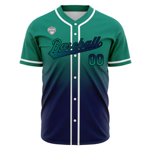 Camisetas de béisbol personalizadas con degradado nombre número y logotipo