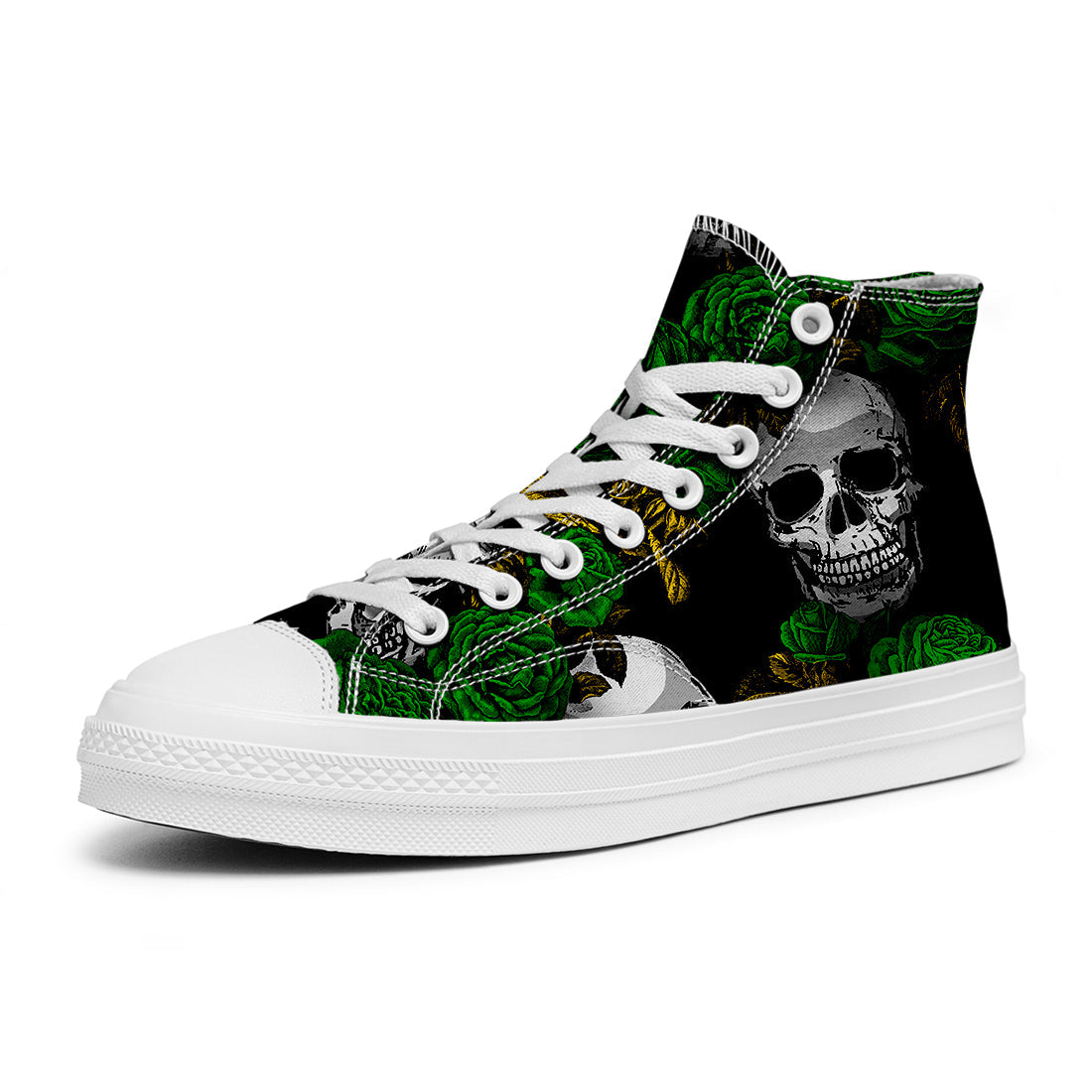 Resalta tu estilo con las zapatillas de lona de caña media Skeleton para hombre y mujer
