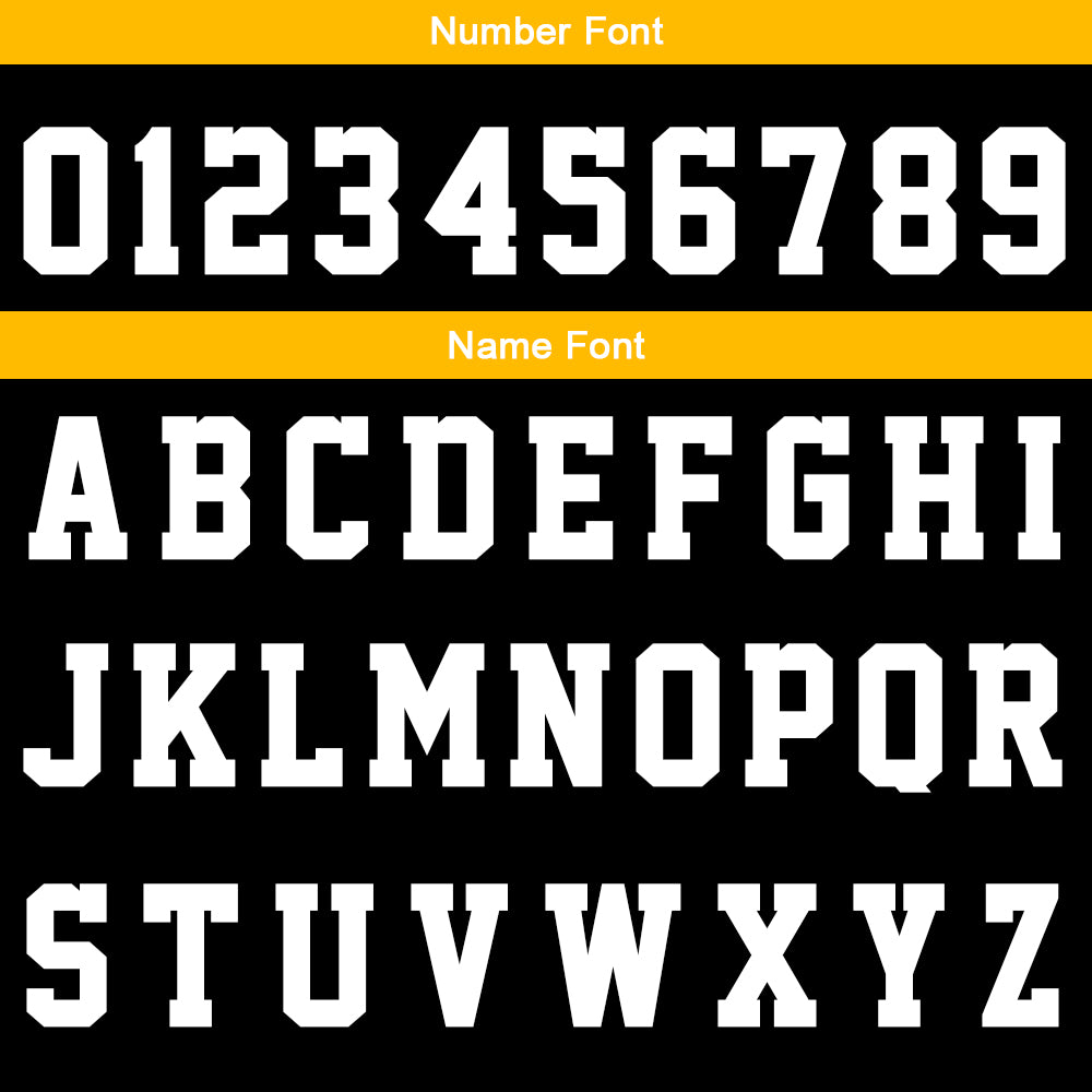 Uniforme de baloncesto personalizado en negro-amarillo y blanco con tu logotipo-nombre y número impresos