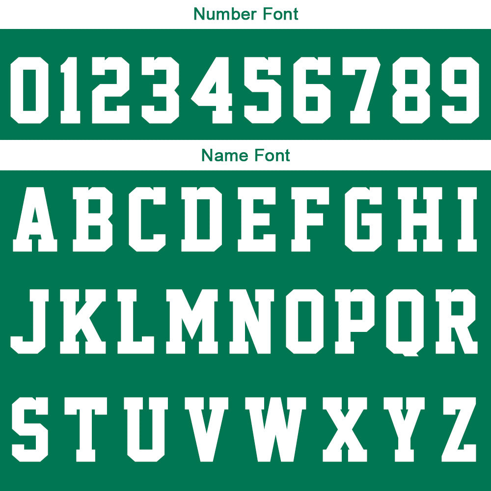 Uniforme de baloncesto personalizado verde y blanco con tu logotipo-nombre y número impresos
